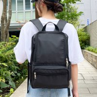 REAL STYLE/リアルスタイル REAL STYLE マザーズリュック バッグ 大容量 A4 スマート レディース ママ 軽い 軽量 黒 ダブルファスナー 通勤 通学 おしゃれ/506886737