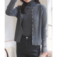 KOBE LETTUCE/コウベレタス KOBE LETTUCE パールボタンリブニットカーディガン【ロングスリーブ】 [N1102]/506889511