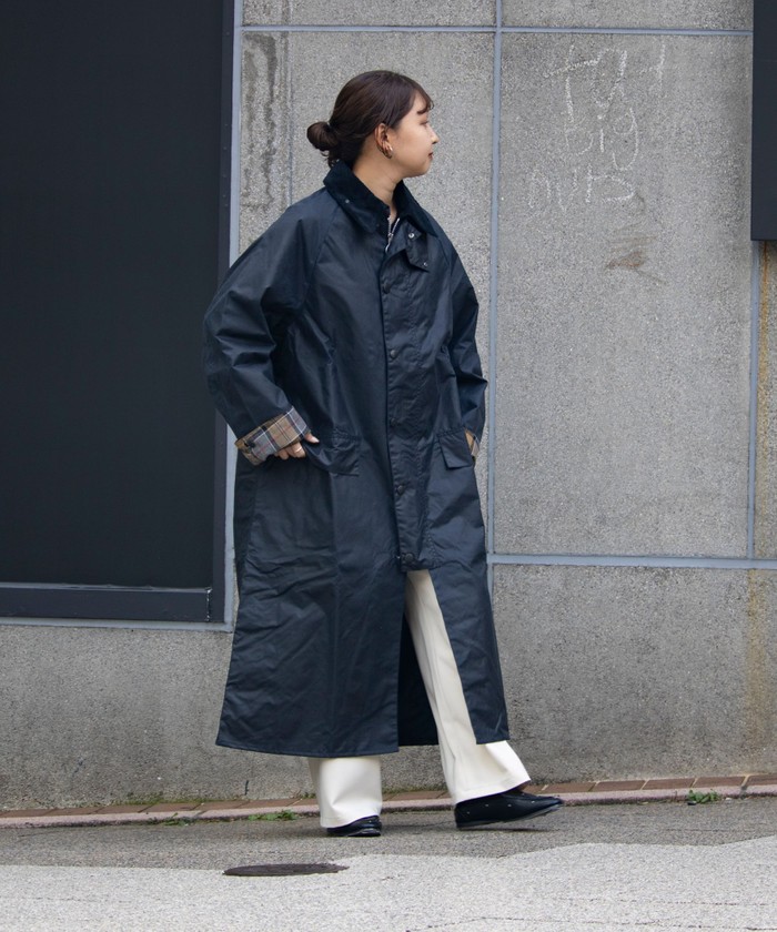 Barbour】BURGHLEY バーレー ワックス コットン ロング コート