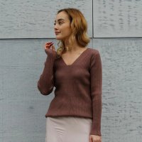 Nina mew/ニーナミュウ Ninamew リブVネックプルオーバー/507163634