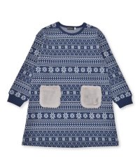 BeBe/【お揃い】ノルディックジャガードファーポケットワンピース(80~150cm)/507295495