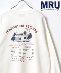 MRU/エムアールユー MRU 裏起毛 古着風 バック/袖プリント リンガー スウェット レディース メンズ トレーナー/507523523