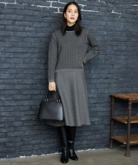 JIYU-KU（SMALL SIZE）/【カタログ掲載・WEB限定カラーあり・洗える】リバーシブルニット セットアップ(プルオーバー×フレアスカート)/507529395