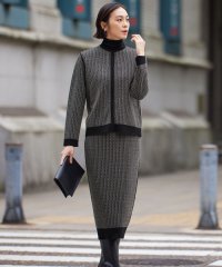 JIYU-KU（SMALL SIZE）/【洗える】リバーシブルニット セットアップ(カーディガン×タイトスカート)/507529396