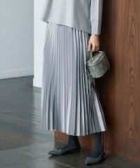 JIYU-KU(LARGE SIZE)/【ウエストゴム・洗える】ブライトサテンプリーツ スカート/507529410