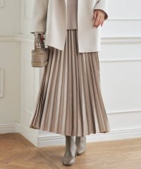 JIYU-KU(LARGE SIZE)/【ウエストゴム・洗える】ブライトサテンプリーツ スカート/507529410