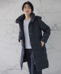 J.PRESS LADIES/【洗える】ポリエステルハウンドトゥース ロング ダウンコート/507529473