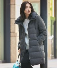 J.PRESS LADIES/【洗える】ポリエステルハウンドトゥース ロング ダウンコート/507529473