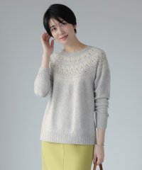 J.PRESS LADIES（LARGE SIZE）/【WEB限定カラーあり・洗える】FAIR ISLE ラウンドネック ニット/507529485