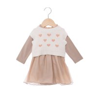 petit main/プティマイン petit main ベスト付きOPロンパース【返品不可商品】/507531066