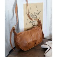 florge/フロージュ florge タックレザーハーフムーンハンドバッグ/ショルダーバッグ/507531158