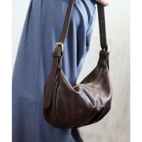 florge/フロージュ florge タックレザーハーフムーンハンドバッグ/ショルダーバッグ/507531158