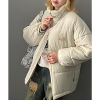 Classical Elf/クラシカルエルフ Classical Elf 《Javaジャバコラボ》ふわり軽い着心地。マウンテン刺繍ダブルジップ中綿襟ボアブルゾン/507531172