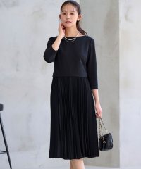 KUMIKYOKU(S SIZE)/【KUMIKYOKU NAVY】ジャージーコンビプリーツ ワンピース/507535855