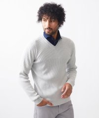 MICHEL KLEIN HOMME/リブ編みVネックニット/507537461
