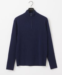 MICHEL KLEIN HOMME/リブ編みハーフジップニット/507537462