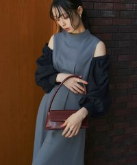 RUIRUE BOUTIQUE/ルイルエブティック RUIRUE BOUTIQUE 2way袖配色オープンショルダーフレアワンピース/506893200