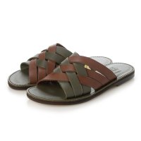 ITALICO/イタリコ ITALICO 徳島 本革 おしゃれ 編み込みコンビサンダル 国産レザーサンダル 皮サンダル 本革2トーンカラー/506922345