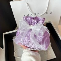REAL STYLE/リアルスタイル REAL STYLE ショルダーバッグ ポーチ 小物入れ レディース 軽い 小さい 韓国 斜めがけ ミニ 巾着バッグ 浴衣バッグ 結婚式 パール/507009064