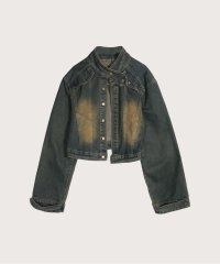 LA POMME petit/ラポミ プチ LA POMME petit Stand Collar Short Denim Jacket スタンドカラーショートデニムジャケット/507091907
