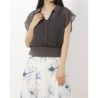 12Twelve Agenda/トゥエルブアジェンダ 12Twelve Agenda インナー付シアーシャツフレンチスリットプルオーバー/507094356