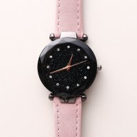 SP/エスピー SP まるで宇宙の輝きを取り入れた文字盤 ブラックケース腕時計 SPST029－RED/507130259