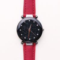 SP/エスピー SP まるで宇宙の輝きを取り入れた文字盤 ブラックケース腕時計 SPST029－RED/507130259
