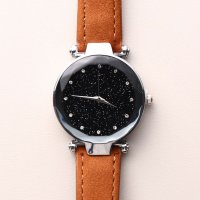 SP/エスピー SP まるで宇宙の輝きを取り入れた文字盤 シルバーケース腕時計 SPST030－RED/507130263
