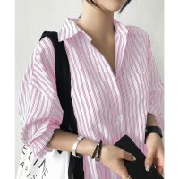 Girly Doll/ガーリードール Girly Doll ロングストライプシャツ【韓国ファッション】/507156359