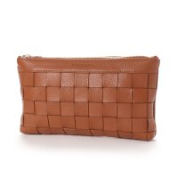 KONTAINER COPENHAGEN/コンテナー コペンハーゲン KONTAINER COPENHAGEN 【デンマーク コペンハーゲン発】 イタリアンレザー 革メッシュ加工 クラッチバッグM/507178571