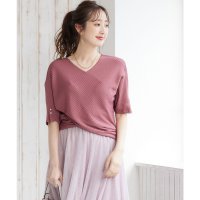 12Twelve Agenda/トゥエルブアジェンダ 12Twelve Agenda カシュクール5分袖ワイドリブニットプルオーバー（RyNy12G）/507217908