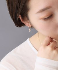 Lilas/《追加》ホワイトトパーズメレダイヤC型ピアス K10(両耳)/507544425
