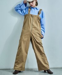 Fashion Letter/ファッションレター Fashion Letter 【M－4L】 センタージップ ハイウエストサロペット ワイドパンツ/507545421