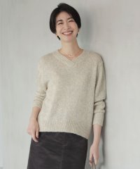 J.PRESS LADIES（LARGE SIZE）/【洗える】WARMY LUREX Vネック ニット/507546547