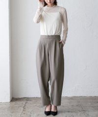 VitaFelice/ヴィータフェリーチェ VitaFelice ふんわりタックカーブパンツ レディース フレアパンツ シンプル 無地 セミワイド ワイドパンツ ロングパンツ ボトム/505970248
