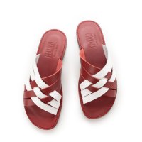 ITALICO/イタリコ ITALICO 徳島 本革 おしゃれ 編み込みコンビサンダル 国産レザーサンダル 皮サンダル 本革2トーンカラー/506922345