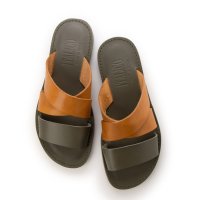 ITALICO/イタリコ ITALICO 徳島レザー トング ダブルベルト フラット サンダル/506922347