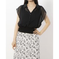 12Twelve Agenda/トゥエルブアジェンダ 12Twelve Agenda インナー付シアーシャツフレンチスリットプルオーバー/507094356