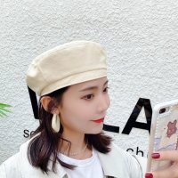 shoppinggo/ショッピングゴー shoppinggo 韓国ファッション レディースベレー帽 小顔効果 レザーベレー帽 オールシーズン 無地 シンプル/507124359
