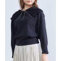 12Twelve Agenda/トゥエルブアジェンダ 12Twelve Agenda ジップ付ビック衿カットソープルオーバー/507163459
