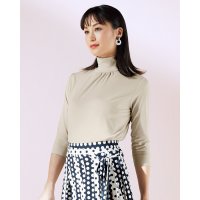 DoCLASSE/ドゥクラッセ DoCLASSE UVスラブ・ハイネック7分袖/無地/507165746