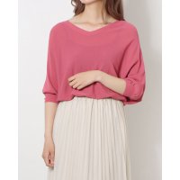 12Twelve Agenda/トゥエルブアジェンダ 12Twelve Agenda 前後2way5分袖ドルマンニットプルオーバー/507217902