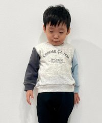 COMME CA ISM KIDS/3本針ステッチ ベーシックロゴトレーナー(ベビーサイズ)/507510912