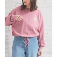 Honeys/ハニーズ Honeys 裾ドロストゆるトップス トップス スウェット 長袖 裏毛 刺繍 スポーティー ストリート カジュアル レディース/507532163