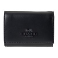 COACH/コーチ COACH 3つ折り財布 リファインドカーフレザー マイクロ ウォレット CP260 JIBLK BLACK/507533953