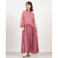 Anna Nicola/アンナニコラ Anna Nicola ニット切り替えギャザーワンピース/507544852