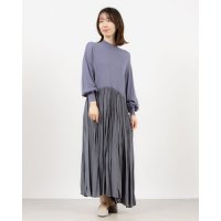 Anna Nicola/アンナニコラ Anna Nicola ニット切り替えギャザーワンピース/507544852