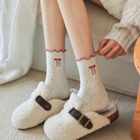 shoppinggo/ショッピングゴー shoppinggo 靴下 リボン ソックス ミックスカラー レディース 冷えとり靴下 蒸れない くつ下 socks フットウェア ショート丈/507545387