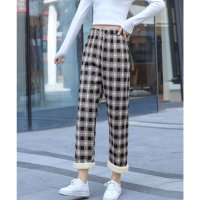 miniministore/裏起毛チェック柄パンツ 裏ボアパンツ防寒/507546449