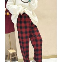 miniministore/裏起毛チェック柄パンツ 裏ボアパンツ防寒/507546449